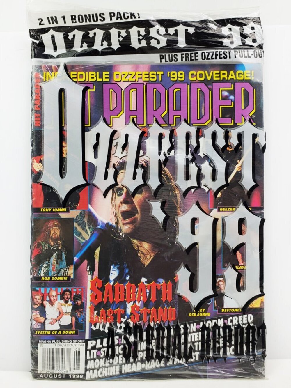 Hit Parader Ozzfest 1999 Magazine Vintage 90s Ozzy Osbourne Sabbath Sealed